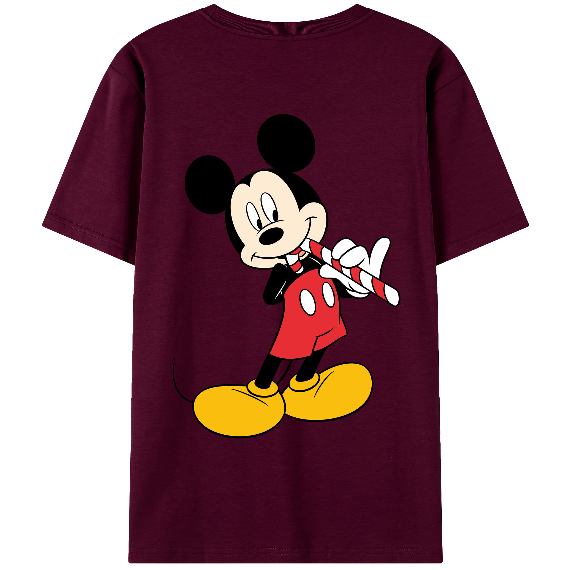 （画像用） ミッキーマウス Mickey Mouse レディース半袖Tシャツ(バックプリント)